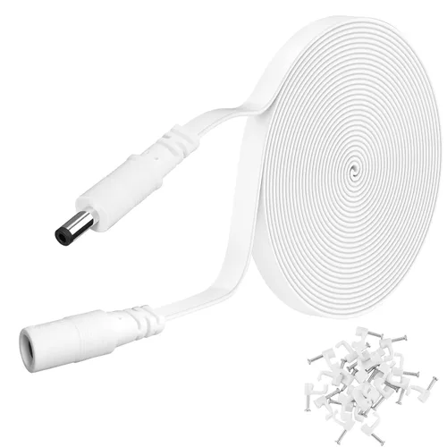 Cable de extensión de alimentación CC de 12 V 3.05 m 2.1 mm×5.5 mm, cable de extensión de alimentación universal de 12 V para cámara de seguridad