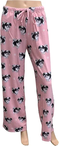 Shih Tzu - Pantalones de pijama unisex de mezcla de algodón ligero Super suave y cómodo perfecto para regalos Shih Tzu