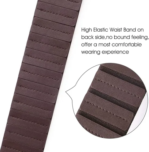 Vista 4 de JASGOOD Cinturón elástico ancho vintage para mujer, con hebilla entrelazada, cinturón de Halloween