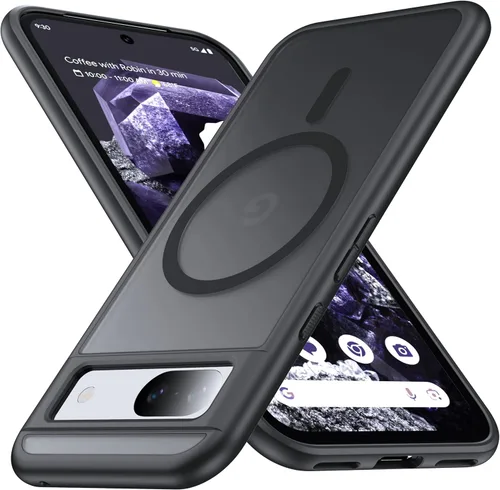Vista 17 de Funda Magnética NO.1 para Google Pixel 7a Case [Compatible con MagSafe][Anti-Huellas][Ajuste Delgado][Resistente a Golpes Militar] Cubierta