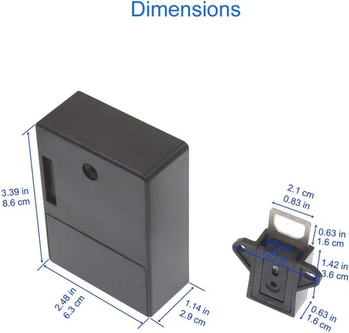Vista 4 de ETEKJOY Cierre electrónico RFID para armarios oculto DIY para armarios de madera, taquillas, cajones, alacenas (Negro)