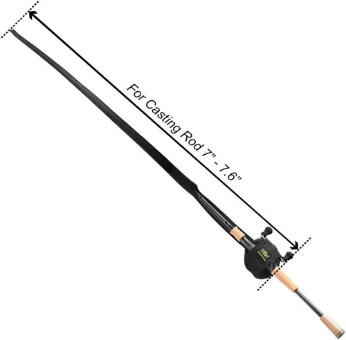 Vista 7 de SF Funda para caña de pescar, funda de caña de pescar, cubierta de caña de pescar, protector de caña de malla trenzada, guantes de caña de pescar