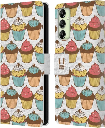 Vista 226 de Head Case Designs Assortment Cupcakes Happiness Leather Wallet Case Compatible with Samsung Galaxy A07 4G Surtido