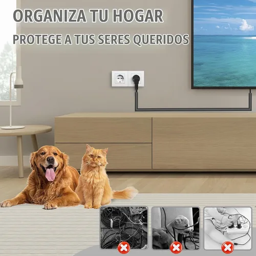 Vista 2 de Cubierta de pared para cable, 39 pulgadas, autoadhesivas, para cables en la pared, cable de extensión para piso, TV montada, cavidad del hogar