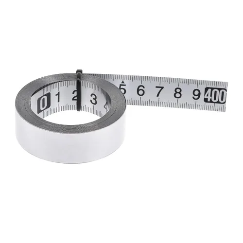 Vista 9 de HARFINGTON Cinta métrica autoadhesiva de 39.4 in, de acero inoxidable, resistente al desgaste, resistente al desgaste, de izquierda a derecha, regla