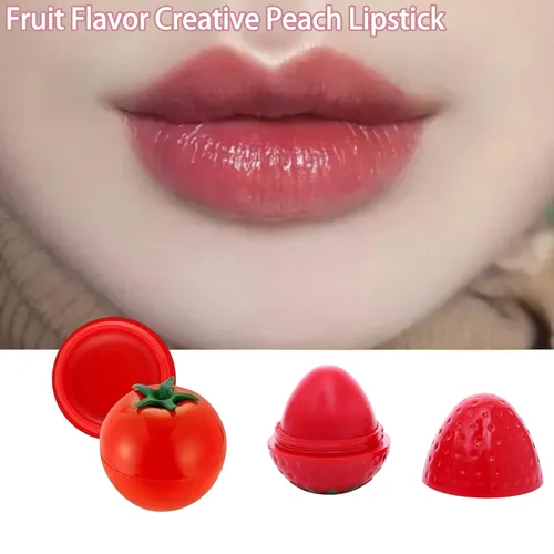 Vista 4 de Galand Crema de labios hidratante suavizar el brillo de la forma de la fruta de dibujos animados protector de labios reparación de arrugas de labios
