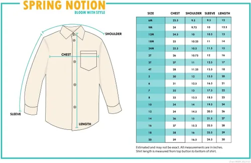 Vista 2 de Spring Notion Camiseta de vestir de manga larga para niños grandes