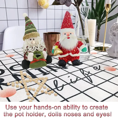 Vista 4 de 100 bolas de media madera, cuentas de madera divididas redondas sin terminar de 1 pulgada para pintura artesanal, adornos de media esfera de madera