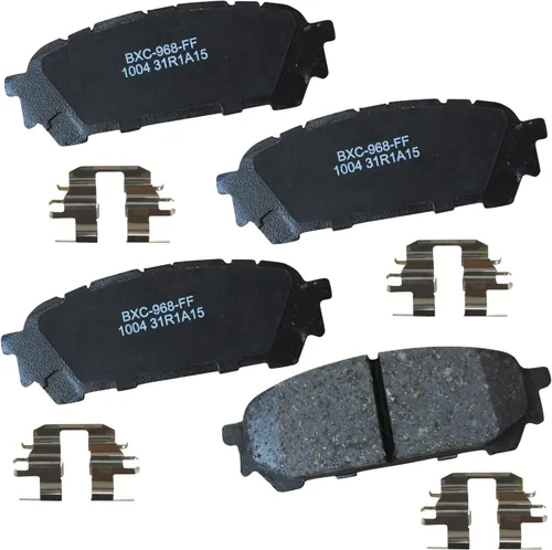 Vista 179 de Pastillas de freno traseras cerámicas Bendix Premium SBC1337 para Cadillac CTS 2014-2008, SRX 2016-2010, Chevrolet Camaro 2015-2010, Saab 9-4X 2011