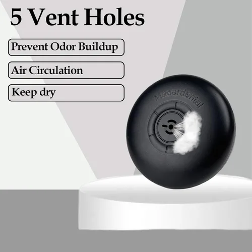 Vista 2 de Paquete de 2 fundas de retención, funda alineadora con orificios de ventilación, compatible con Invisalign, fundas protectoras bucales, portátiles