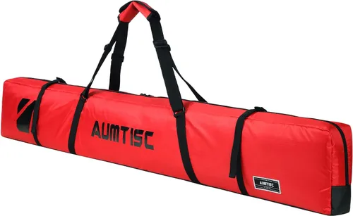 Vista 11 de AUMTISC Bolsa de esquí individual acolchada para transportar esquís bolsillo con asa ajustable 170 72.8 in