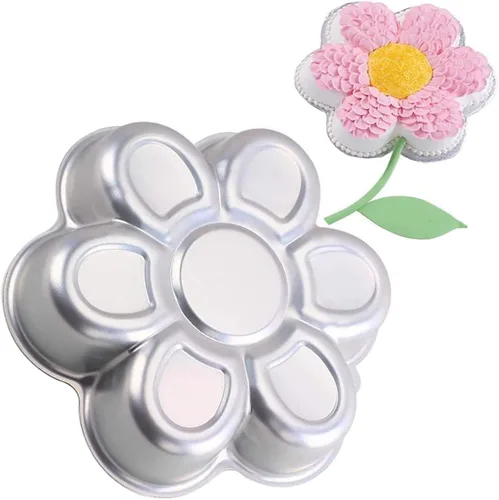 Vista 9 de Molde de aluminio de la torta de la forma de la flor 3D de la torta del fondant de la torta que decora el cumpleaños de los moldes
