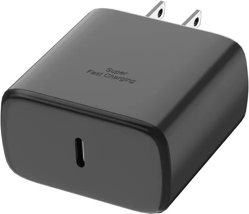 Cargador súper rápido Samsung, Cargador de pared USB-C de 45 W súper rápido - Cargador PD GaN PPS para Samsung Galaxy S25 S24 S23 S22 Ultra Plus S20