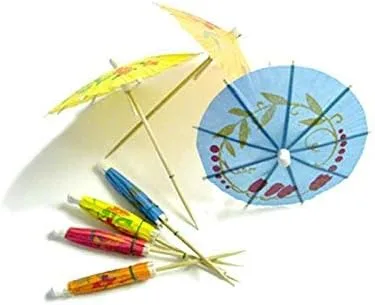 Vista 2 de KingSeal Sombrilla palillos de cóctel, 4 pulgadas, colores variados, Casual, 4 pulgadas, Variados