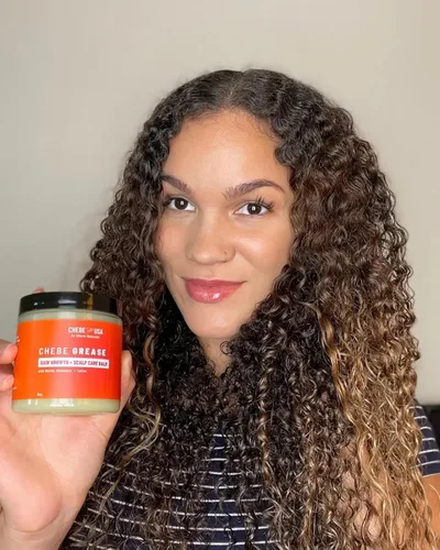 Vista 4 de ORIGINAL - Grasa para el crecimiento del cabello Chebe con romero y hierba alimentada con hierba – Tratamiento para adelgazamiento del cabello