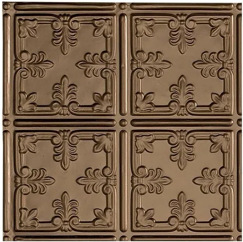 Vista 14 de FASÄDE - Panel adhesivo para techo de vinilo decorativo con estilo/patrón tradicional de 2 x 4 pies en plata entrecruzada (paquete de 5)