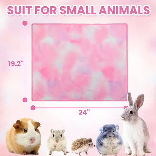 Vista 2 de Alfombrilla para jaula de conejillo de indias, paquete de 3 unidades, 19.2 x 24 pulgadas, impermeable, accesorios de ropa de cama para animales