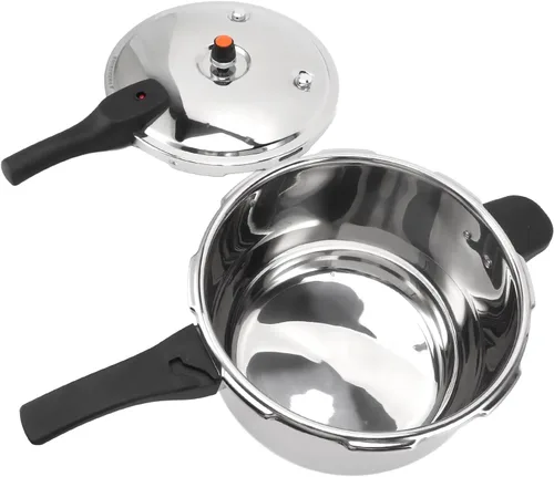 Olla a presión de acero inoxidable, olla de cocción rápida con válvula de seguridad, diseño multifuncional, inteligente, universal para estufas de