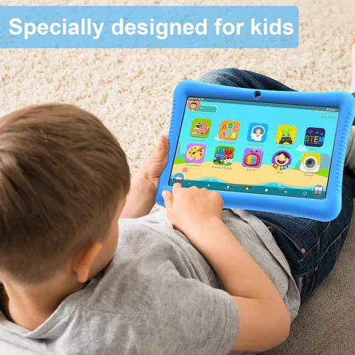 Vista 3 de Tableta para niños de 10 pulgadas Android 13 con estuche a prueba de golpes, Quad-Core 32GB, 512GB ampliable, control parental, aplicaciones