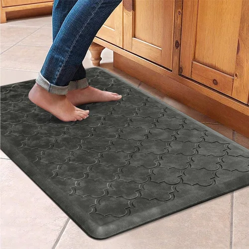Vista 14 de WISELIFE Tapete de cocina acolchado antifatiga, 17.3 x 28 pulgadas, grueso, antideslizante, impermeable, tapete de espuma resistente para cocina