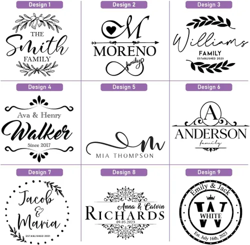 Vista 3 de Personalized Bamboo Coasters, Set of 4 Square Custom Coaster with Holder, Customized Gift Ideas for Christmas, Anniversary, Housewarming, Birthday