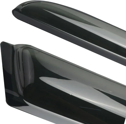 Vista 6 de 4 deflectores de ventana tintados en negro ahumado, deflectores de lluvia compatibles con Eclipse Cross 2018-2024