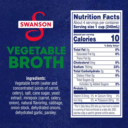 Vista 2 de SWANSON S Caldo de verduras, cartón de 32 oz