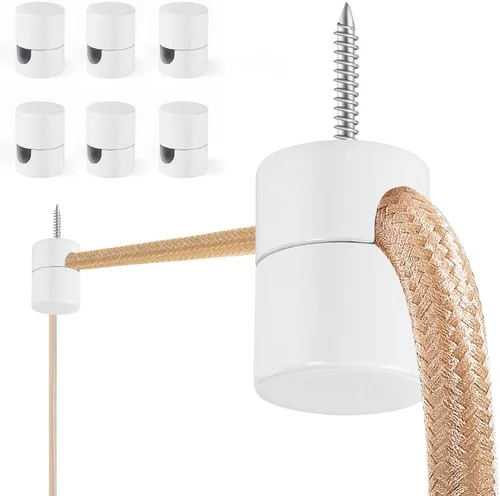 Vista 10 de Paquete de 6 ganchos de techo de aluminio resistentes para luces colgantes, ganchos para techo, gancho negro para lámpara súper carga, gancho