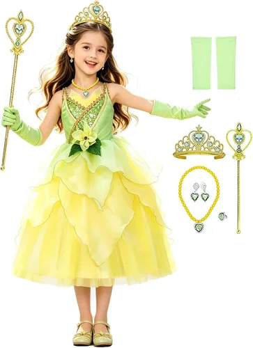 Vista 10 de Disfraz de princesa para niñas, disfraz de hada de Halloween para niñas, vestidos para ocasiones especiales, fiesta de cumpleaños Aurora