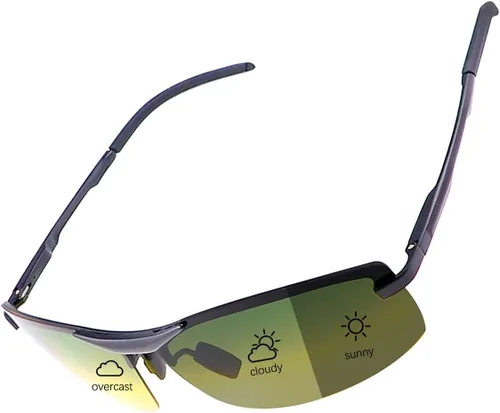 PEEPAI Polarized Photochromic Sunglasses for Men - UV Protection and Lightweight Sun Glasses for Driving Fishing