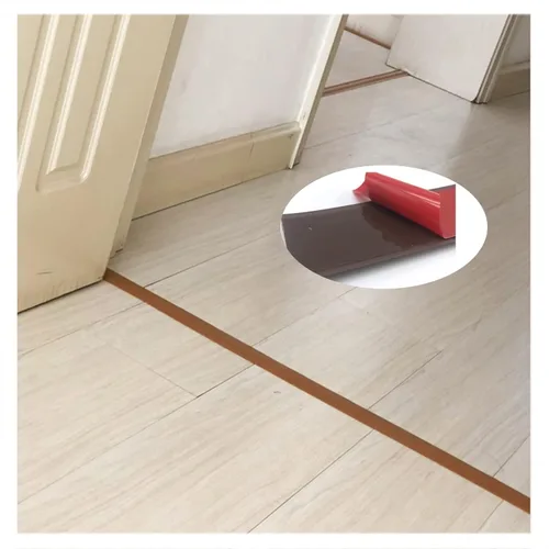 Vista 2 de Tiras de cubierta de suelo, tira de transición de piso de 2.0 in de ancho, tira de suelo laminado de transición de suelo autoadhesivo, tira divisora