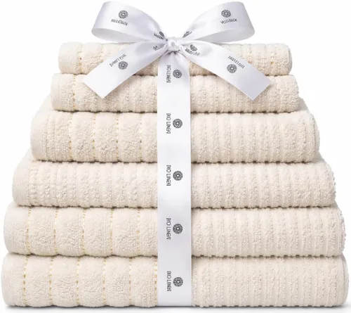 Vista 7 de BIOLINEN Toallas de baño de lujo 100% algodón – Ultra suaves, altamente absorbentes, de secado rápido – Calidad premium para el hogar, spa y hotel