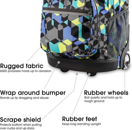 Vista 4 de J World New York Sunrise - Mochila con ruedas, Cubos), RBS-18 CUBES