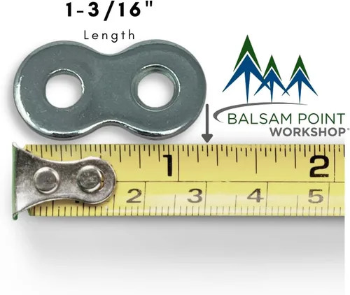 Vista 3 de Paquete de 30 – Conector de mesa resistente de figura 8 o clip de sujeción para escritorio, acero grueso de calibre 12