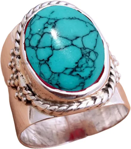 Vista 9 de Anillo de plata de ley 925 con piedras preciosas ovaladas auténticas, hecho a mano, hermoso regalo de Navidad para ella
