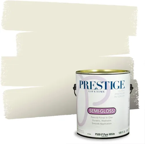 Vista 262 de PRESTIGE Pinturas de pintura exterior e imprimación en uno, 1 galón, plano, combinación comparable de Benjamin Moore* Manzanilla*