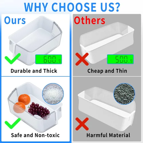 Vista 7 de DA97-12650A Door Shelf Bin Only for Right Side Samsung Refrigerator Door Shelf Replacement for Samsung RF263BEAESR RF261BEAESR RF260BEAESR Door Bin