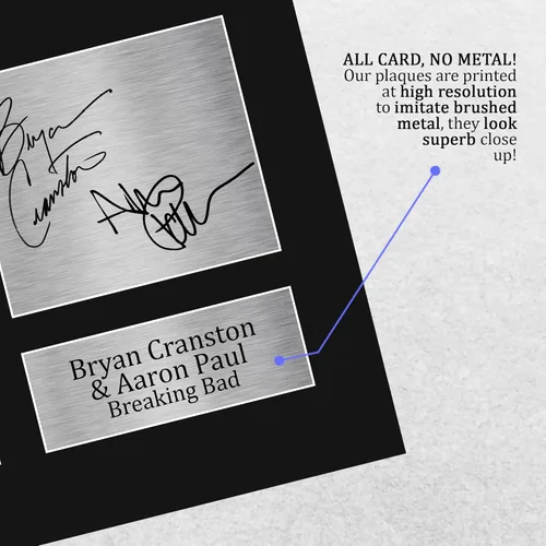 Vista 12 de HWC Trading Bryan Cranston & Aaron Paul Breaking Bad Walter White & Jesse Pinkman 16 x 12 pulgadas (A3) - Regalos impresos con autógrafo