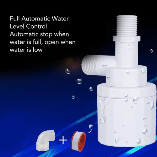 Vista 9 de 1/2in DN15 Float Ball Valve Automatic Level Control Floating Valve for Water Tank Pool Upper Inlet Premium PA66 Silicone 304 Stainless Steel 56 x