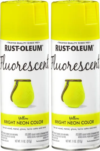Vista 13 de Rust-Oleum 342417 – Pintura en aerosol fluorescente especial de 11 onzas, verde