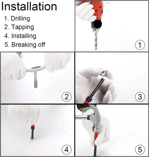 Vista 7 de Wolfride 30PCS M5 Kit de reparación de rosca M5 x 0.031 in Helicoil Inserción Herramienta Kit de restauración de hilo