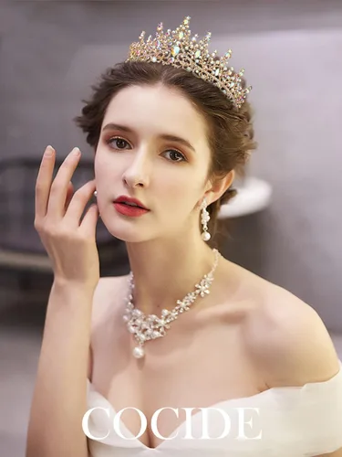 Vista 5 de COCIDE Tiaras para mujeres y niñas, Cristal Diamante falso, Cristal