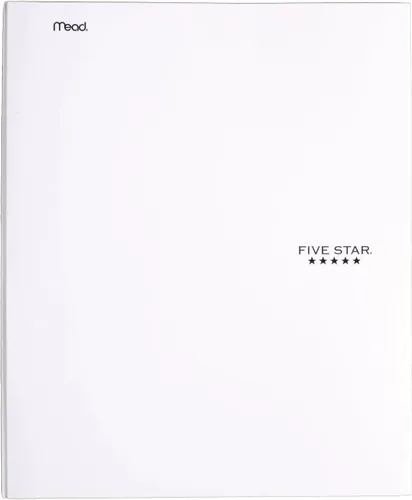 Vista 5 de Five Star Carpeta de 2 bolsillos con cierres de punta, carpetas con bolsillos, verde azulado, blanco, morado, lima, paquete de 4 (38104)