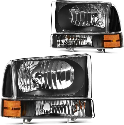 Vista 11 de DWVO - Conjunto de faros delanteros compatibles con Ford Super Duty 2008 2009 2010 08 09 10, lámparas de repuesto, lente transparente, reflector