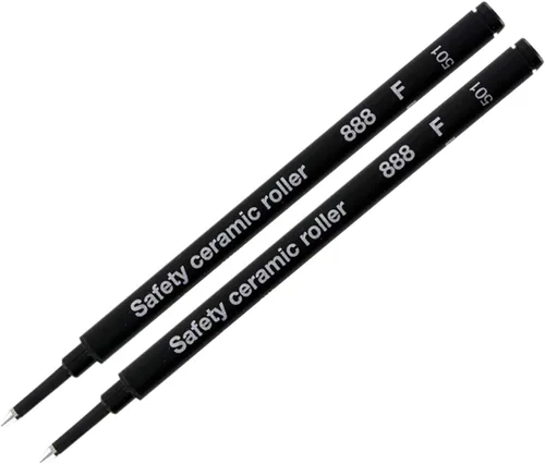 Vista 3 de Schmidt German, pluma negro con recarga de seguridad, cilindro cerámico 888 F (2 unidades)