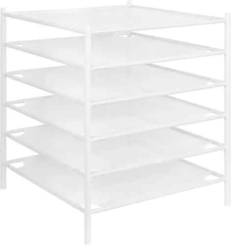 Vista 11 de STORAGE MANIAC Estante para Secar Suéteres, Estante de Secar Ropa de Malla, Estante de Secar Ropa de lavandería Apilable, Secador Plano