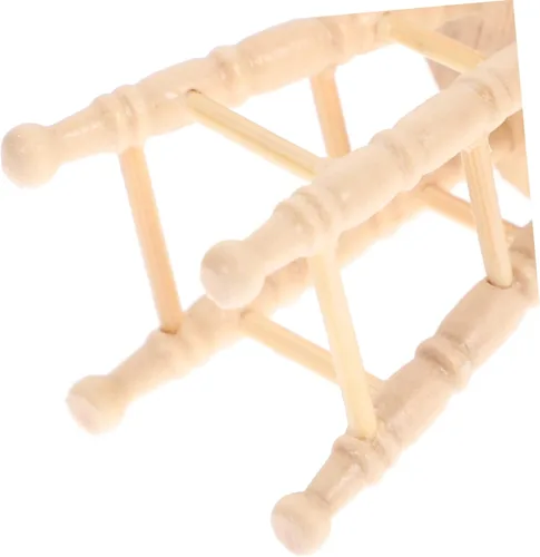 Vista 4 de Taburete de casa de muñecas para niños, mini juguetes, decoración de madera, accesorios a escala 1/12, accesorios en miniatura, muñecas, bar, silla