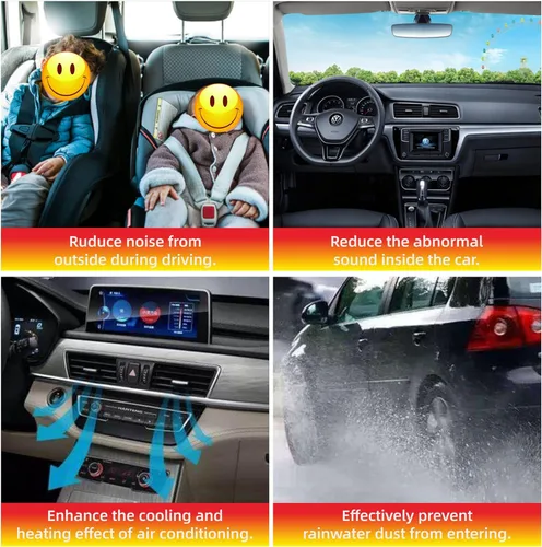 Vista 8 de Shine & Bright Auto Protector de borde de puerta de automóvil blanco de 32 pies con forma de U, tira de ribete con material de PVC y clips de metal