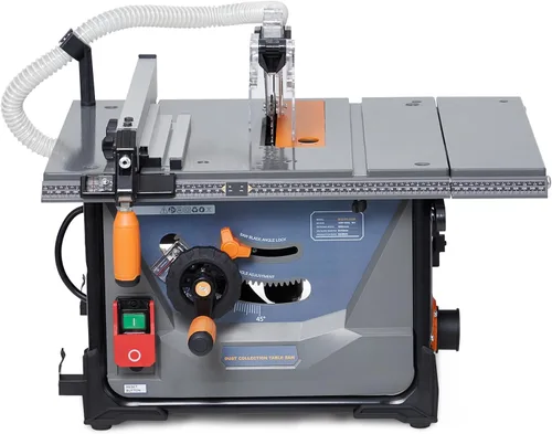 Towllmark Sierra de mesa para lugar de trabajo, sierra de mesa de 8.5 pulgadas, velocidad de corte de hasta 5000 RPM, tasa de aspiración del 98%,