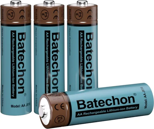Vista 13 de Batería recargable de litio AA con cargador, paquete de 8 baterías AA de litio recargables, baja autodescarga y larga duración de hasta 2000+